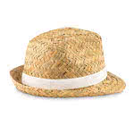 Sombreros personalizados de paja natural color blanco tercera vista