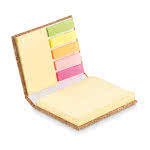 Set de notas personalizado tapa corcho color beige