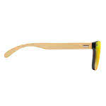 Gafas de sol promocionales patillas bambú color amarillo tercera vista