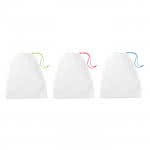 Set 3 bolsas hechas de plástico reciclado color blanco tercera vista
