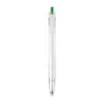 Bolígrafo de RPET (plásticos reciclados) color verde tercera vista