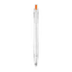 Bolígrafo de RPET (plásticos reciclados) color naranja tercera vista