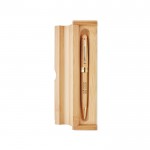 Bolígrafo personalizable con caja de bambú vista principal