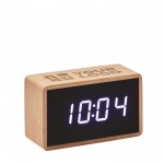 Reloj despertador personalizado de bambú vista principal