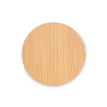 Abrebotellas con posavasos de bambú color madera tercera vista