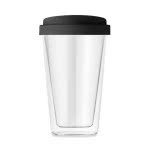 Vaso take away de cristal personalizable color negro cuarta vista