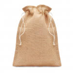 Bolsa mediana de yute personalizable color beige