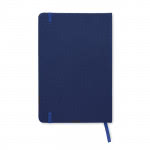 Libreta RPET personalizada tamaño A5 color azul tercera vista