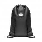 Mochila de cuerdas RPET con luz color negro segunda vista