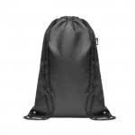 Mochila de cuerdas RPET con luz color negro tercera vista