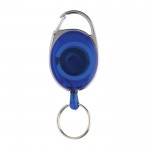 Llavero de ABS reciclado y zinc con cordón y mosquetón sujetador color azul