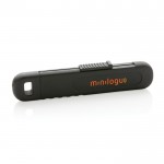 Cutter para cajas color negro vista con logo