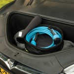 Bolsa para cables largos fabricada con materiales reciclados color negro
