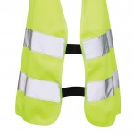 Chaleco reflectante de seguridad RPET para niños talla S color amarillo tercera vista