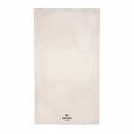 Mantel de algodón con ahorro de agua color blanco vista con logo