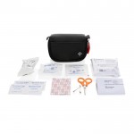 Botiquín de primeros auxilios para empresa de nobuk con 15 accesorios color negro segunda vista