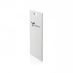 Tarjeta para encontrar la cartera compatible con Apple FindMy color blanco vista con logo