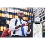 Tarjeta para encontrar la cartera compatible con Apple FindMy color blanco