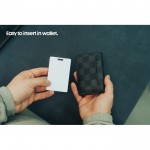 Tarjeta para encontrar la cartera compatible con Apple FindMy color blanco