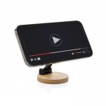 Soporte magnético para teléfono de plástico reciclado y bambú color negro segunda vista