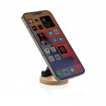 Soporte magnético para teléfono de plástico reciclado y bambú color negro tercera vista