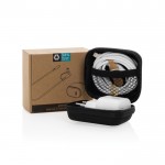 Set de carga para móviles y otros dispositivos con estuche color negro segunda vista con caja