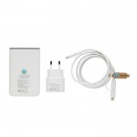 Set de carga de 3 piezas de plástico reciclado con powerbank 5.000 mAh color negro sexta vista