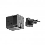 Cargador rápido GaN ecológico con cable retráctil de 80cm 65W color negro segunda vista