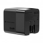 Cargador rápido GaN ecológico con cable retráctil de 80cm 65W color negro séptima vista