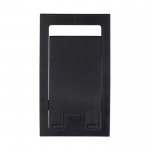 Soporte plano para móvil plegable de plástico reciclado color negro tercera vista