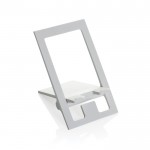 Soporte plano para móvil plegable de plástico reciclado color blanco