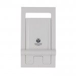 Soporte plano para móvil plegable de plástico reciclado color blanco cuarta vista