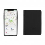 Porta pasaporte rastreable con localización Find My de Apple color negro sexta vista