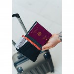 Porta pasaporte rastreable con localización Find My de Apple color negro