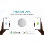 Llavero localizador ecológico con alarma compatible Apple y Android color blanco vista de ambiente