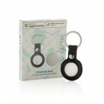 Llavero localizador ecológico con alarma compatible Apple y Android color blanco vista con caja