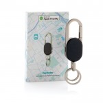 Llavero con localizador recargable compatible con Find My color negro vista con caja