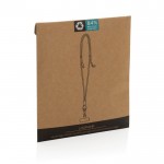 Cable para móvil con USB-C en RPET con correa cuello y carga 60W color negro segunda vista con caja