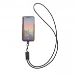 Cable con cordón de móvil ecológico con 3 puertos de carga color gris novena vista