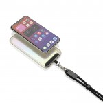 Correa de muñeca para móvil RPET con cable USB-C y carga rápida 60W color negro cuarta vista