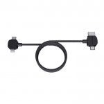 Cable de carga magnético antienredos de 120 cm con 4 puertos color negro séptima vista
