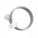 Cable de carga magnético antienredos de 120 cm con 4 puertos color blanco