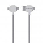 Cable de carga magnético antienredos de 120 cm con 4 puertos color blanco segunda vista