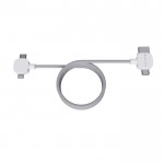 Cable de carga magnético antienredos de 120 cm con 4 puertos color blanco séptima vista
