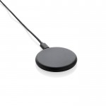 Cargador magnético inalámbrico de plástico reciclado y bambú 3 en 1 color negro