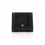 Cargador inalámbrico de plástico reciclado con soporte de carga 3 en 1 color negro sexta vista