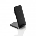 Cargador inalámbrico 3 en 1 de aluminio reciclable de 15W color negro
