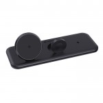 Cargador magnético 3 en 1 con carga inalámbrica magnética 15W color negro tercera vista