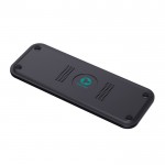 Cargador magnético 3 en 1 con carga inalámbrica magnética 15W color negro vista con logo