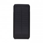 Powerbank de plástico reciclado con panel de carga solar 10.000 mAh color negro sexta vista